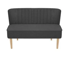 Sofa, tamsiai pilka, audinys, 117x55,5x77cm