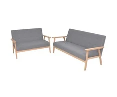 Sofa Sofos komp., 2vnt., audinys, šviesiai pilkas
