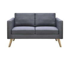 Sofa Sofų komplektas, 2-vietė ir 3-vietė, audinys, tamsiai pilkas