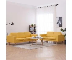 Sofa Sofų komplektas, 2d., geltonas, audinys
