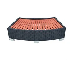 SPA laiptelis, poliratanas, 92x45x25 cm, juodas