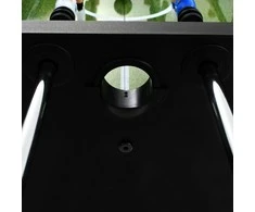 Stalo futbolo stalas, juodas, plienas, 60kg, 140x74,5x87,5cm