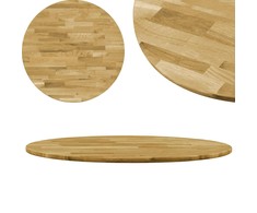Stalviršis, masyvi ąžuolo mediena, apvalus, 23mm, 500mm