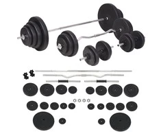 Štangos ir hantelių rinkinys, 120 kg