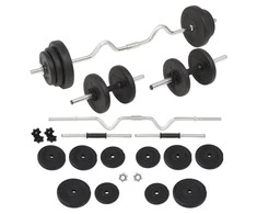 Štangos ir hantelių rinkinys, 30 kg