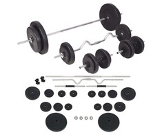 Štangos ir hantelių rinkinys, 90 kg