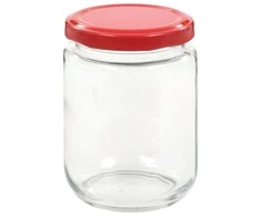 Stikl. stiklainiai uogienei su raud. sp. dangt., 48vnt., 230ml