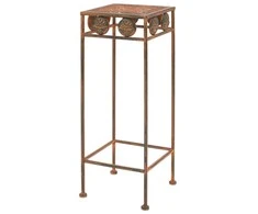 Stovai augalams, 3vnt., rūdžių sp., metalas, vintažinio stil.