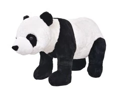 Stovintis pliušinis žaislas panda, juodas ir baltas, XXL
