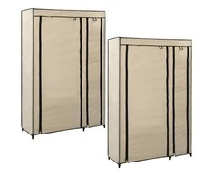 Sulanks. drab. spintos, 2vnt., krem. sp., 110x45x175cm, audinys