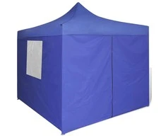 Sulankstomas paviljonas, mėlynas, 3 x 3 m, 4 sienelės