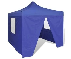 Sulankstomas paviljonas, mėlynas, 3 x 3 m, 4 sienelės
