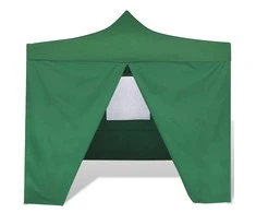 Sulankstomas paviljonas, žalias, 3 x 3 m, 4 sienelės