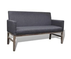 Sofa Suol. su pagalv., audinys, brazil. kaučiukmedis, tams. pilk.