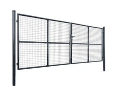 Tinkliniai sodo vartai, cinkuotas plienas, 400x150cm, pilki