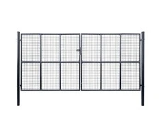 Tinkliniai sodo vartai, cinkuotas plienas, 400x175cm, pilki
