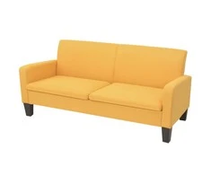 Trivietė sofa, 180x65x76, geltonos spalvos