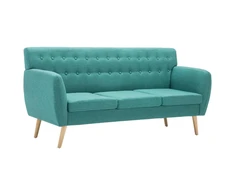 Trivietė sofa, audinio apmušalas, 172x70x82cm, žalia