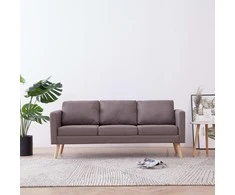 Trivietė sofa, taupe spalvos, audinys