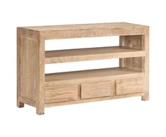 TV staliukas TV spintelė, akacijos medienos masyv., 90x30x55cm, švies. ruda
