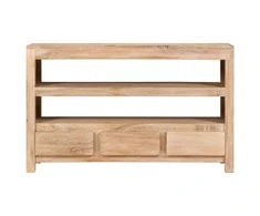 TV staliukas TV spintelė, akacijos medienos masyv., 90x30x55cm, švies. ruda