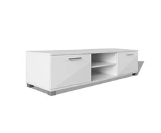 TV staliukas Televizoriaus spintelė, balta, 120x40,5x35cm, labai blizgi
