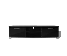 TV staliukas Televizoriaus spintelė, juoda, 120x40,5x35cm, labai blizgi