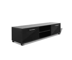 TV staliukas Televizoriaus spintelė, juoda, 120x40,5x35cm, labai blizgi