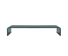 TV stovas/monitoriaus pakyla, juodas stiklas, 80x30x13 cm