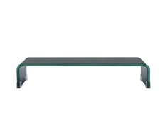 TV stovas/monitoriaus pakyla, juodas stiklas, 60x25x11 cm