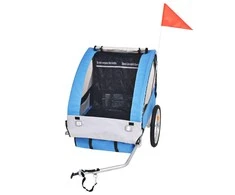 Dviračio priekaba, pilkos ir mėlynos spalvos, 30kg