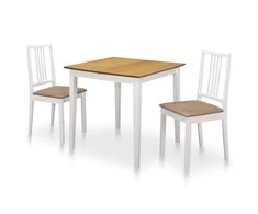 Valgomojo baldų komplektas, 3d., baltos sp., MDF