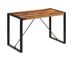 Valgomojo stalas, 120x60x76 cm, rausv. dalb. medienos masyvas