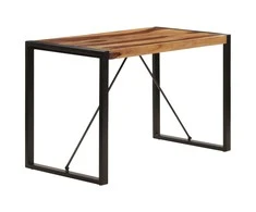 Valgomojo stalas, 120x60x76 cm, rausv. dalb. medienos masyvas