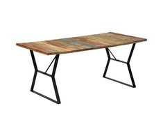 Valgomojo stalas, 180x90x76cm, perdirbtos medienos masyvas