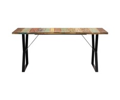 Valgomojo stalas, 180x90x76cm, perdirbtos medienos masyvas