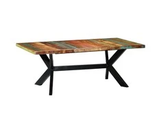 Valgomojo stalas, 200x100x75cm, perdirbtos medienos masyvas