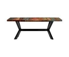 Valgomojo stalas, 200x100x75cm, perdirbtos medienos masyvas