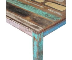 Valgomojo stalas, perdirbtos medienos masyvas, 80x82x76cm