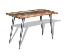 Valgomojo stalas, perdirbtos medienos masyvas, 120x60x76 cm