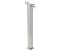 Vandens kolonėlė sodui, 95cm, nerūdijantis plienas, kvadratinė