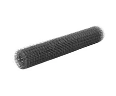 Vielinė tvora viščiukams, pilkos spalvos, 25x1m, su PVC danga
