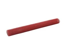 Vielos tinklas su PVC danga, raudonas, 25x1,5m