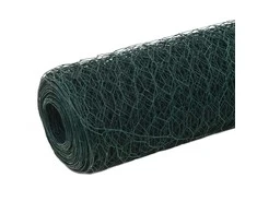 Vielinis tinklas viščiukams su PVC danga, žalias, 25x1,5m