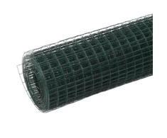 Vielos tinklas su PVC danga, žalias, 25x1,5m