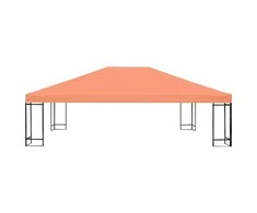 Viršutinis pavėsinės uždangalas, oranžinis, 310 g/m², 4x3m