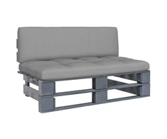 Sofa Vidurinė sodo sofos dalis iš palečių, pilkai impregnuota pušis