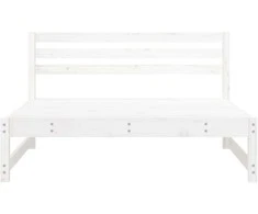 Vidurinės sodo sofos dalys, 2vnt., baltos, 120x80cm, pušis