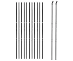 Vielinė tinklinė tvora, antracito, 1,4x25m, plienas