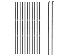 Vielinė tinklinė tvora, antracito, 1,6x25m, plienas